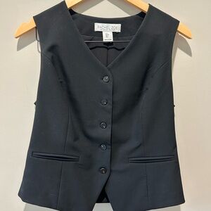 Rachel Zoe Black Buttoned Vest